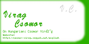 virag csomor business card